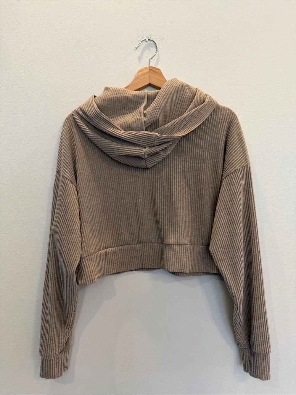 Alo Yoga Muse Ribbed Knit Hoodie Sweatshirt & Joggers Set  Size XS/XXS